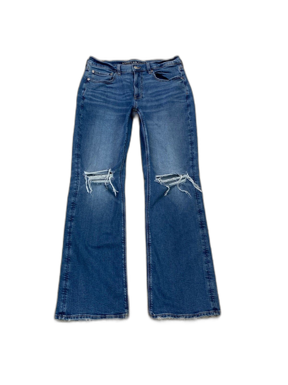 American Eagle 90s Bootcut Stretch Distressed High-Rise Size 12R